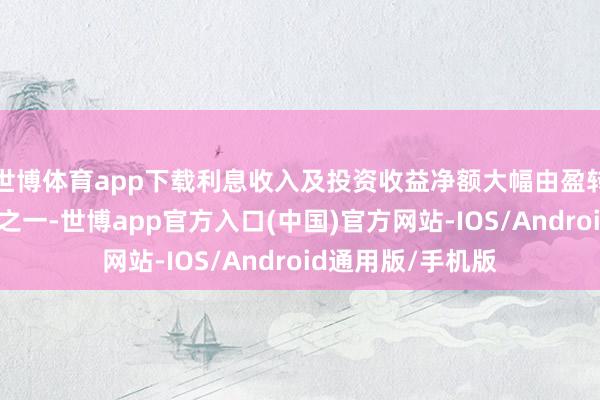 世博体育app下载利息收入及投资收益净额大幅由盈转亏亦然主要原因之一-世博app官方入口(中国)官方网站-IOS/Android通用版/手机版