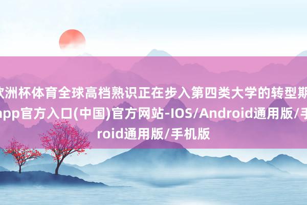欧洲杯体育全球高档熟识正在步入第四类大学的转型期-世博app官方入口(中国)官方网站-IOS/Android通用版/手机版