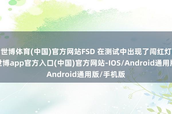 世博体育(中国)官方网站FSD 在测试中出现了闯红灯的情况-世博app官方入口(中国)官方网站-IOS/Android通用版/手机版