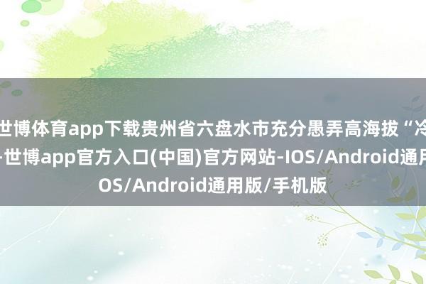 世博体育app下载贵州省六盘水市充分愚弄高海拔“冷资源”上风-世博app官方入口(中国)官方网站-IOS/Android通用版/手机版