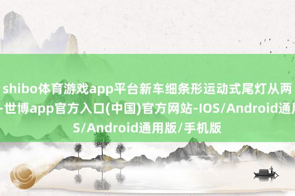 shibo体育游戏app平台新车细条形运动式尾灯从两侧向下弯折-世博app官方入口(中国)官方网站-IOS/Android通用版/手机版