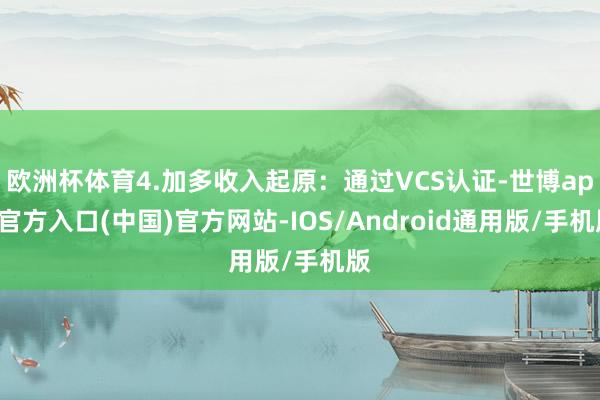 欧洲杯体育4.加多收入起原：通过VCS认证-世博app官方入口(中国)官方网站-IOS/Android通用版/手机版
