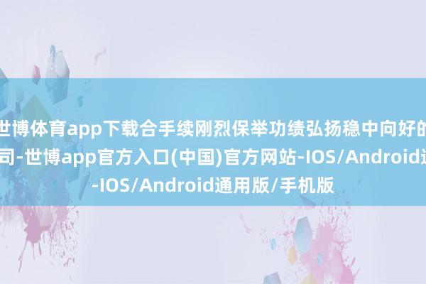 世博体育app下载合手续刚烈保举功绩弘扬稳中向好的互联网龙头公司-世博app官方入口(中国)官方网站-IOS/Android通用版/手机版