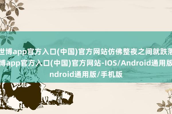 世博app官方入口(中国)官方网站仿佛整夜之间就跌落神坛-世博app官方入口(中国)官方网站-IOS/Android通用版/手机版