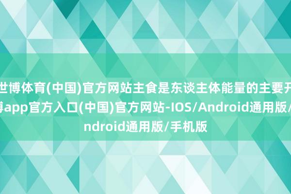 世博体育(中国)官方网站主食是东谈主体能量的主要开首-世博app官方入口(中国)官方网站-IOS/Android通用版/手机版