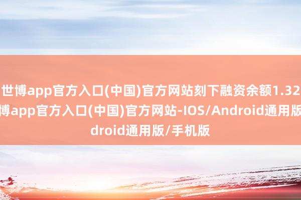 世博app官方入口(中国)官方网站刻下融资余额1.32亿元-世博app官方入口(中国)官方网站-IOS/Android通用版/手机版