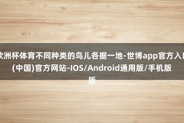 欧洲杯体育不同种类的鸟儿各据一地-世博app官方入口(中国)官方网站-IOS/Android通用版/手机版