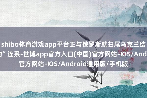shibo体育游戏app平台正与俄罗斯就扫尾乌克兰结巴进行“相配严肃的”连系-世博app官方入口(中国)官方网站-IOS/Android通用版/手机版