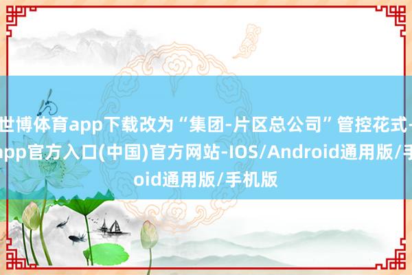 世博体育app下载改为“集团-片区总公司”管控花式-世博app官方入口(中国)官方网站-IOS/Android通用版/手机版