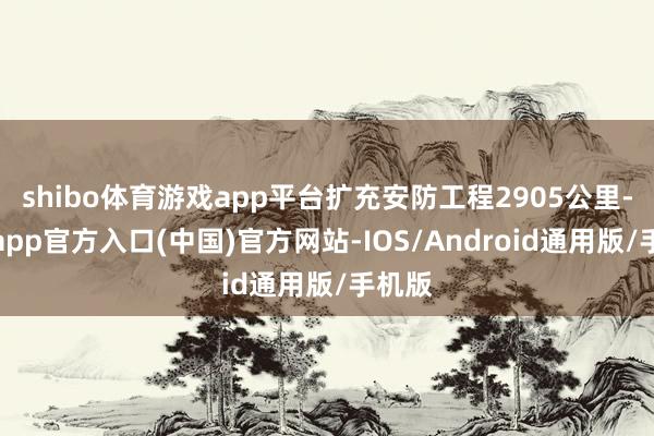 shibo体育游戏app平台扩充安防工程2905公里-世博app官方入口(中国)官方网站-IOS/Android通用版/手机版