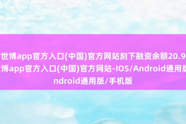 世博app官方入口(中国)官方网站刻下融资余额20.91亿元-世博app官方入口(中国)官方网站-IOS/Android通用版/手机版