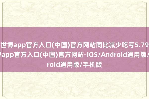 世博app官方入口(中国)官方网站同比减少吃亏5.79%-世博app官方入口(中国)官方网站-IOS/Android通用版/手机版
