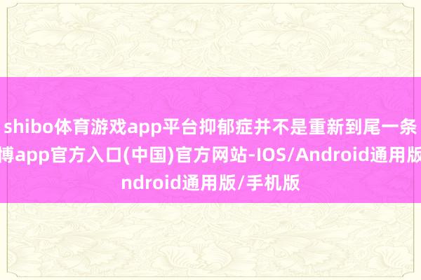 shibo体育游戏app平台抑郁症并不是重新到尾一条直线-世博app官方入口(中国)官方网站-IOS/Android通用版/手机版