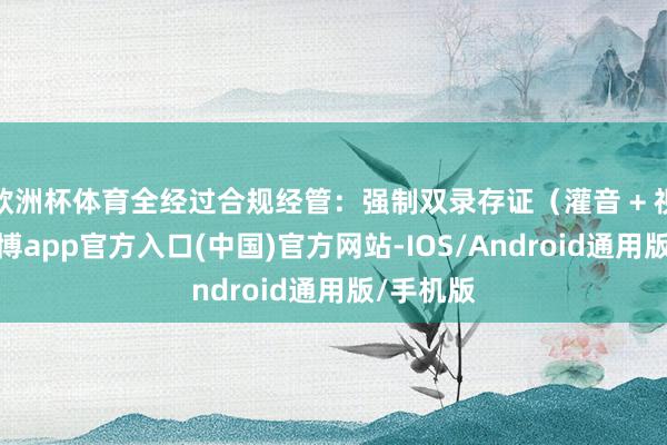 欧洲杯体育全经过合规经管：强制双录存证（灌音 + 视频）-世博app官方入口(中国)官方网站-IOS/Android通用版/手机版