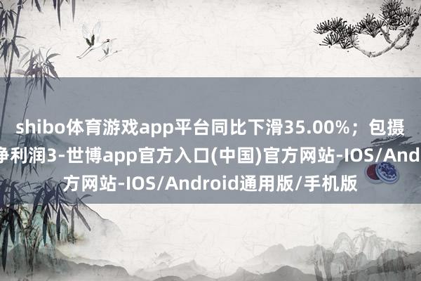 shibo体育游戏app平台同比下滑35.00%;包摄于挂牌公司鼓动的净利润3-世博app官方入口(中国)官方网站-IOS/Android通用版/手机版