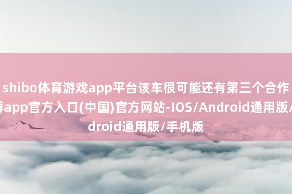 shibo体育游戏app平台该车很可能还有第三个合作方-世博app官方入口(中国)官方网站-IOS/Android通用版/手机版