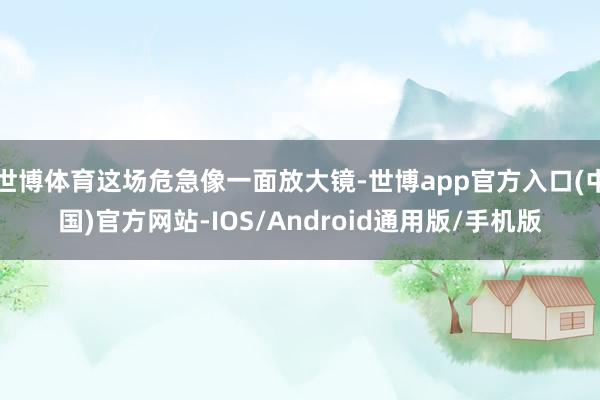 世博体育这场危急像一面放大镜-世博app官方入口(中国)官方网站-IOS/Android通用版/手机版